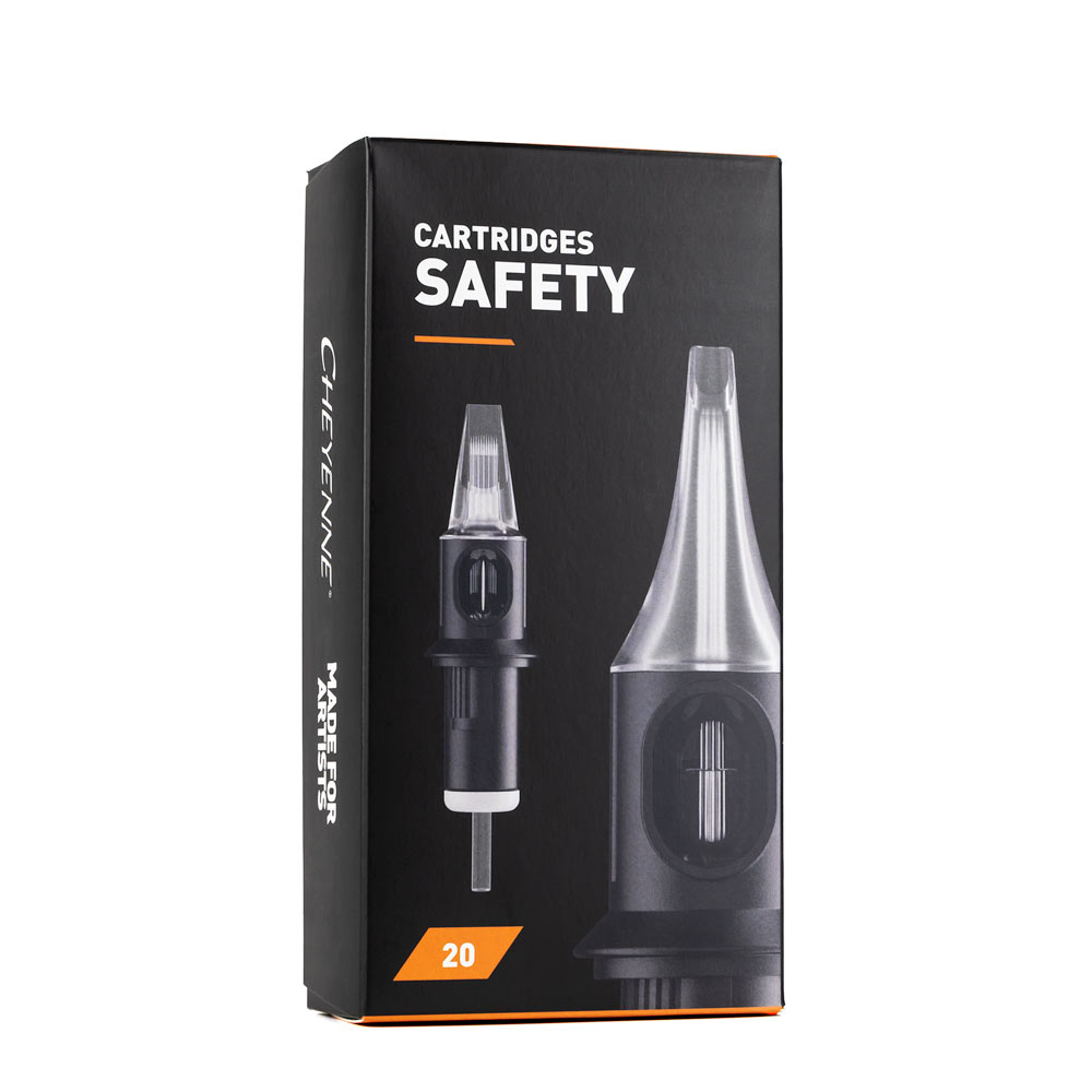 Cheyenne Safety Cartridges Liner Medium Taper 3/0.35mm Box Schwarz 20 Stk