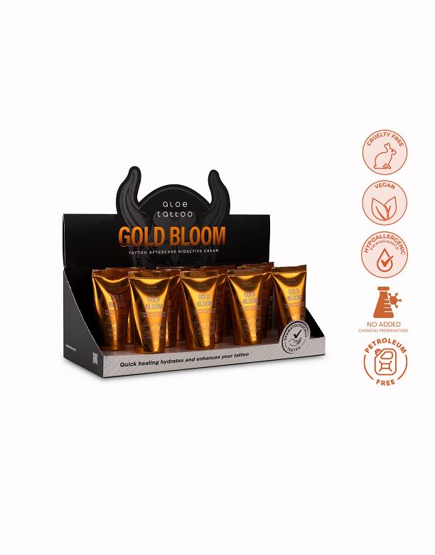 Aloe Tattoo - Gold Bloom Bioactive Aftercare - Display Pack (12 x 30 g)