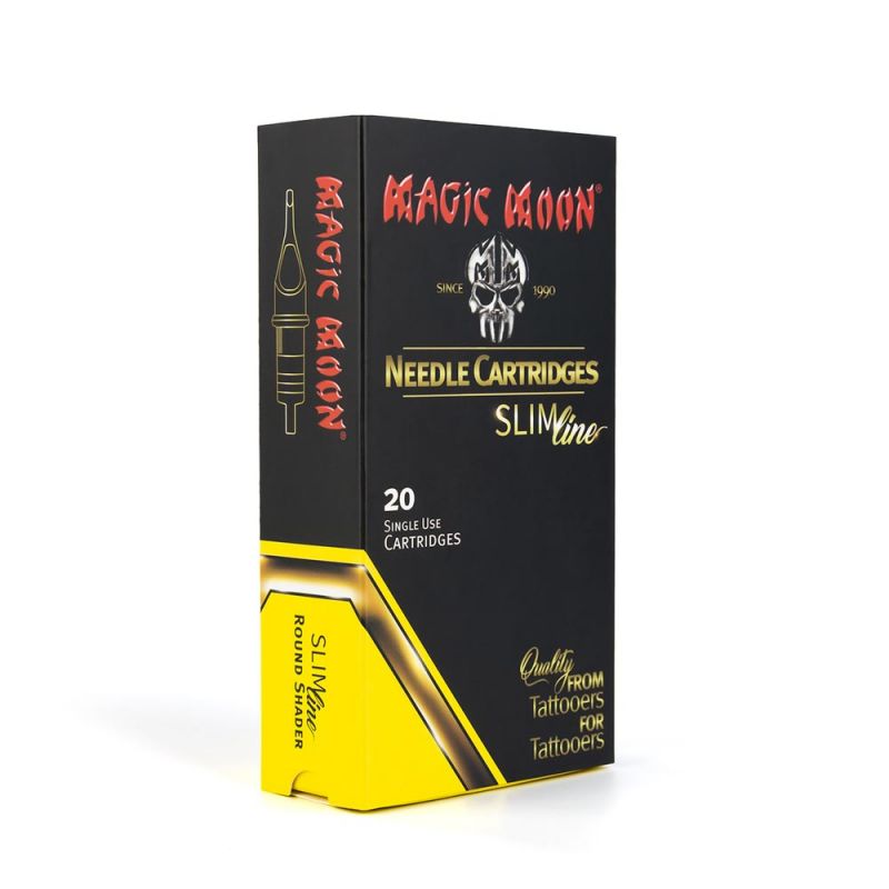 Magic Moon - Slim Line Cartridges - Round Shader, Long Taper - 20 pcs - 5/0.30 mm