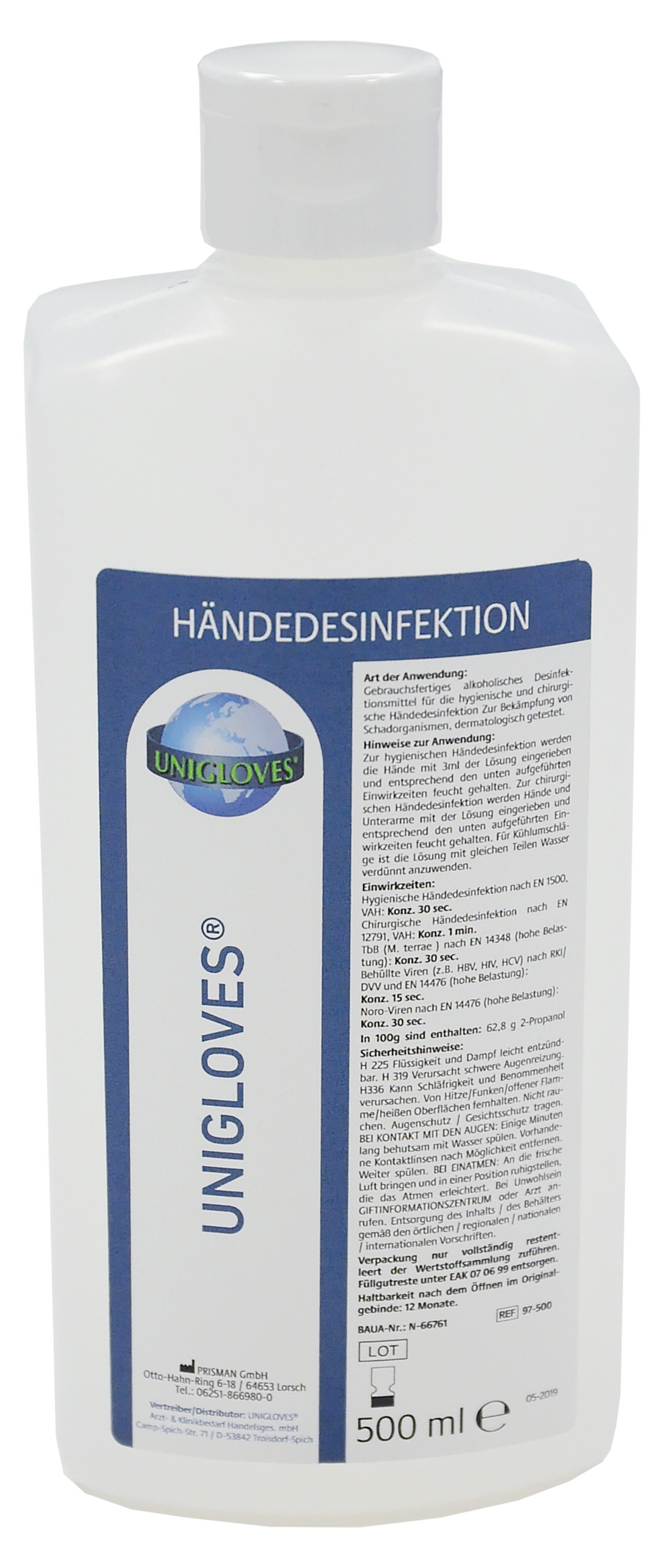 Unigloves - Hand disinfectant - 500 ml