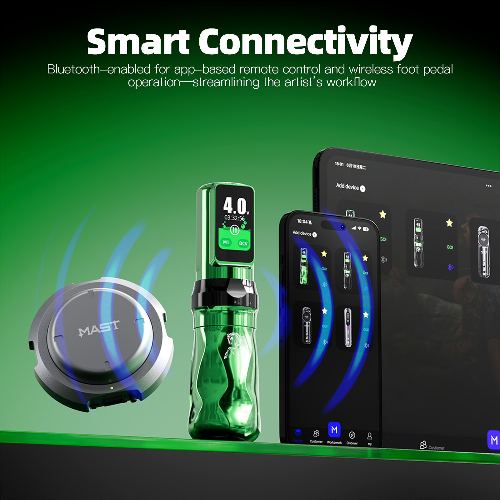 Dragonhawk Fold Pro Year of the Horse Edition - Wireless Tattoo Machine