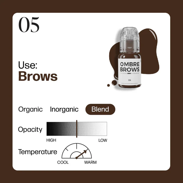 Perma Blend 05 Color Information Lxpob05 Webp Perma Blend Luxe - Permanent Makeup Ink - Ombre Brows 05 - Paulina Osinkowska - 15 ml