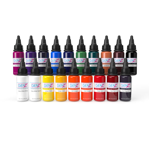 Intenze GEN Z Color Ink Set 19 x 30ml Flaschen Tattoofarben Intenze GEN Z Color Ink Set 19 x 30ml Flaschen