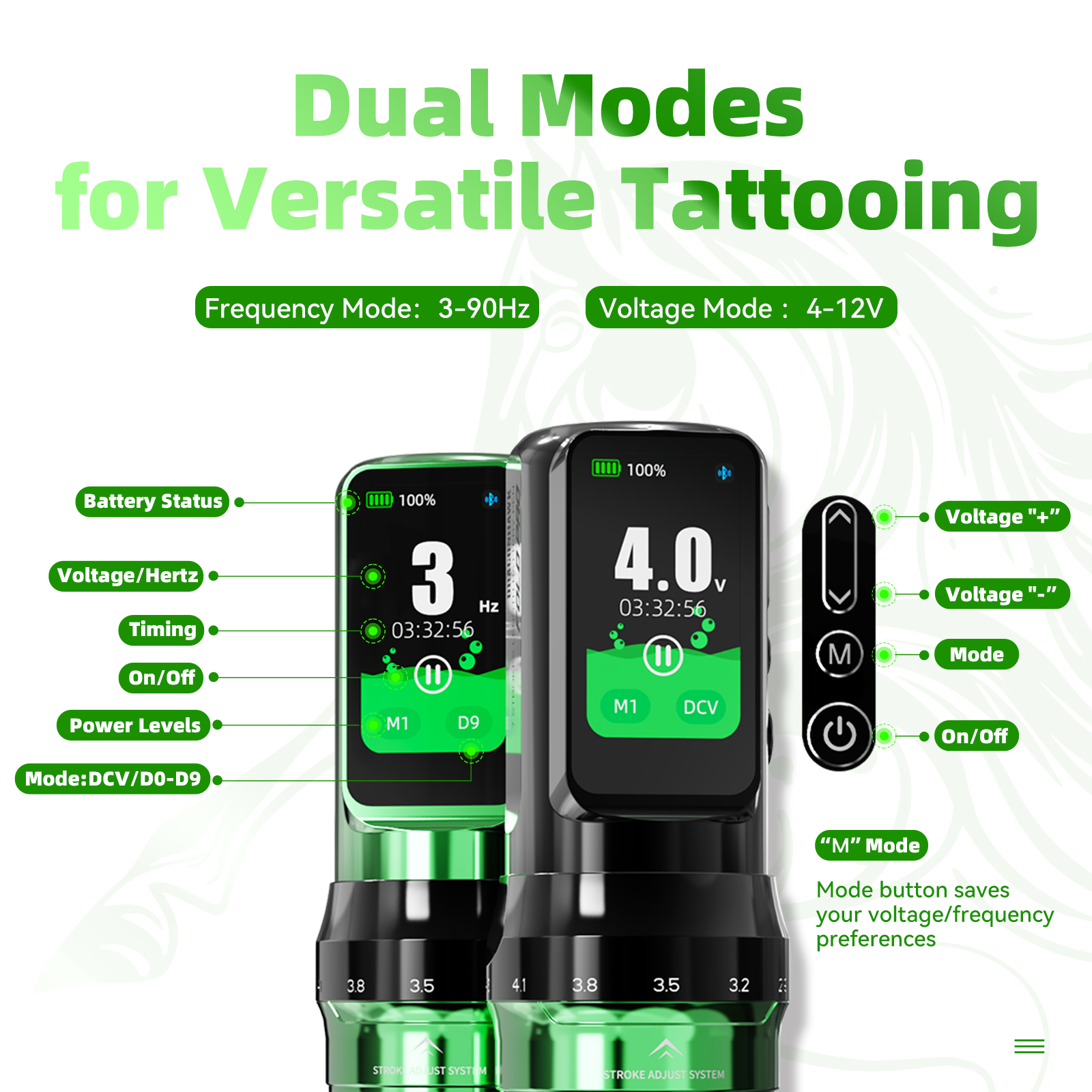 Dragonhawk Fold Pro Year of the Horse Edition - Wireless Tattoo Machine