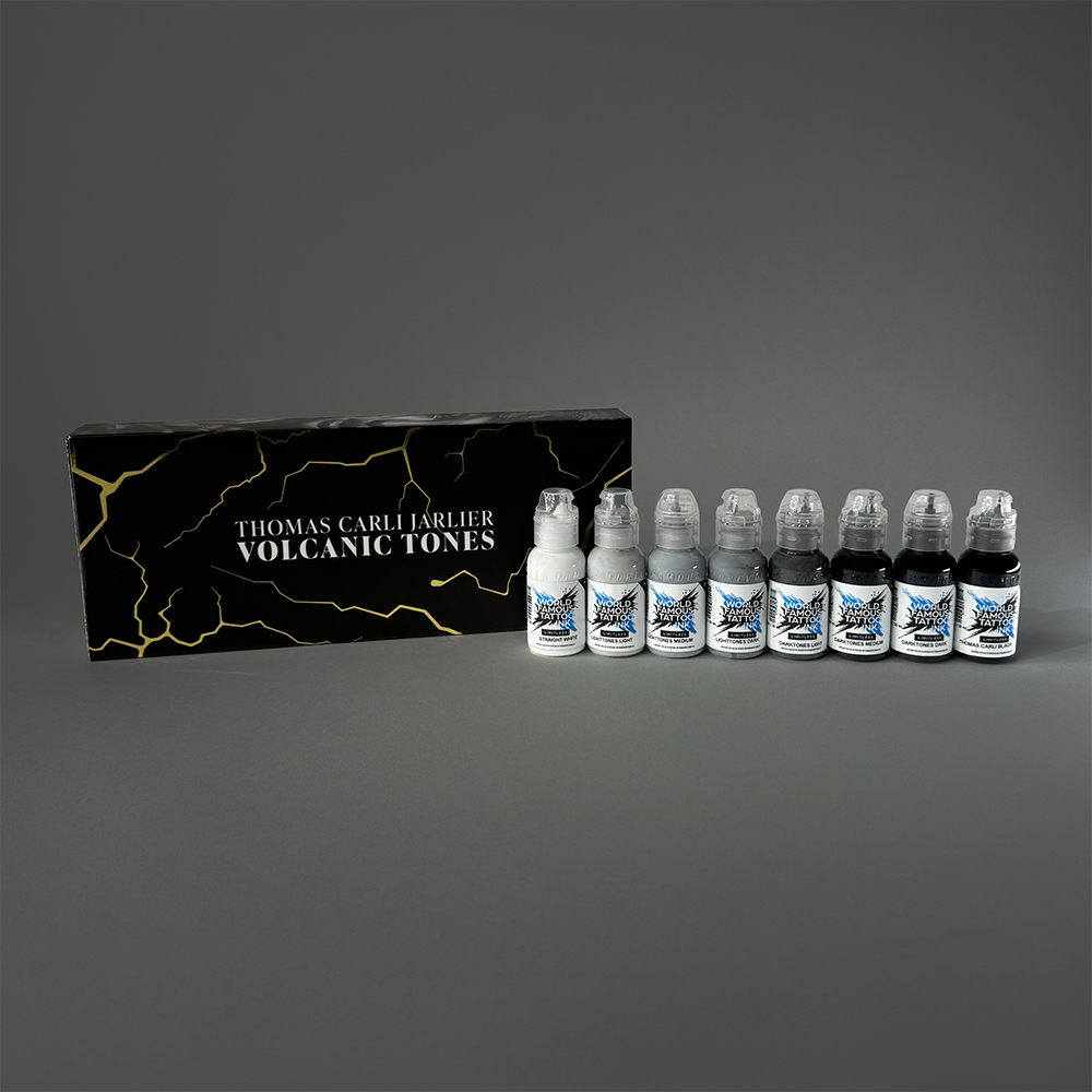 World Famous Limitless Tattoo Ink Thomas Carli Jarlier Volcanic Tones Set 8 x 30 ml