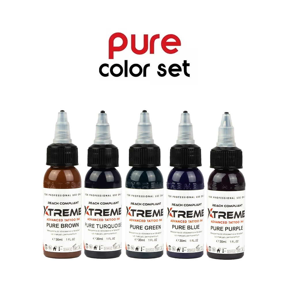 Xtreme Ink - Tattoo Farbe - Pure Color Set - 5 x 30 ml