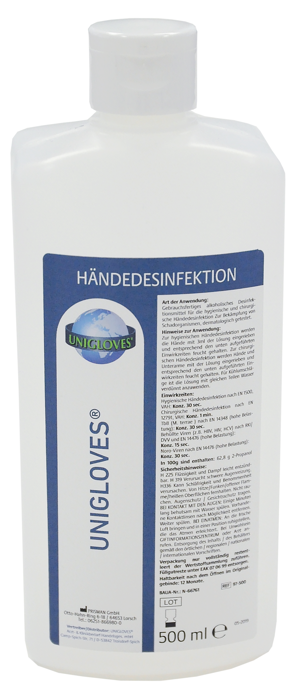  Unigloves - Hand Disinfection - 500 ml