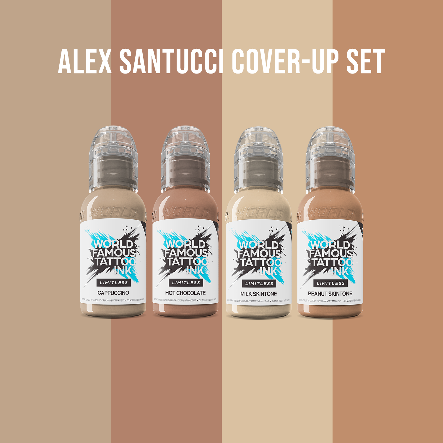 World Famous - Limitless Tattoo Ink - Alex Santucci Cover-Up Set - 4 x 30 ml