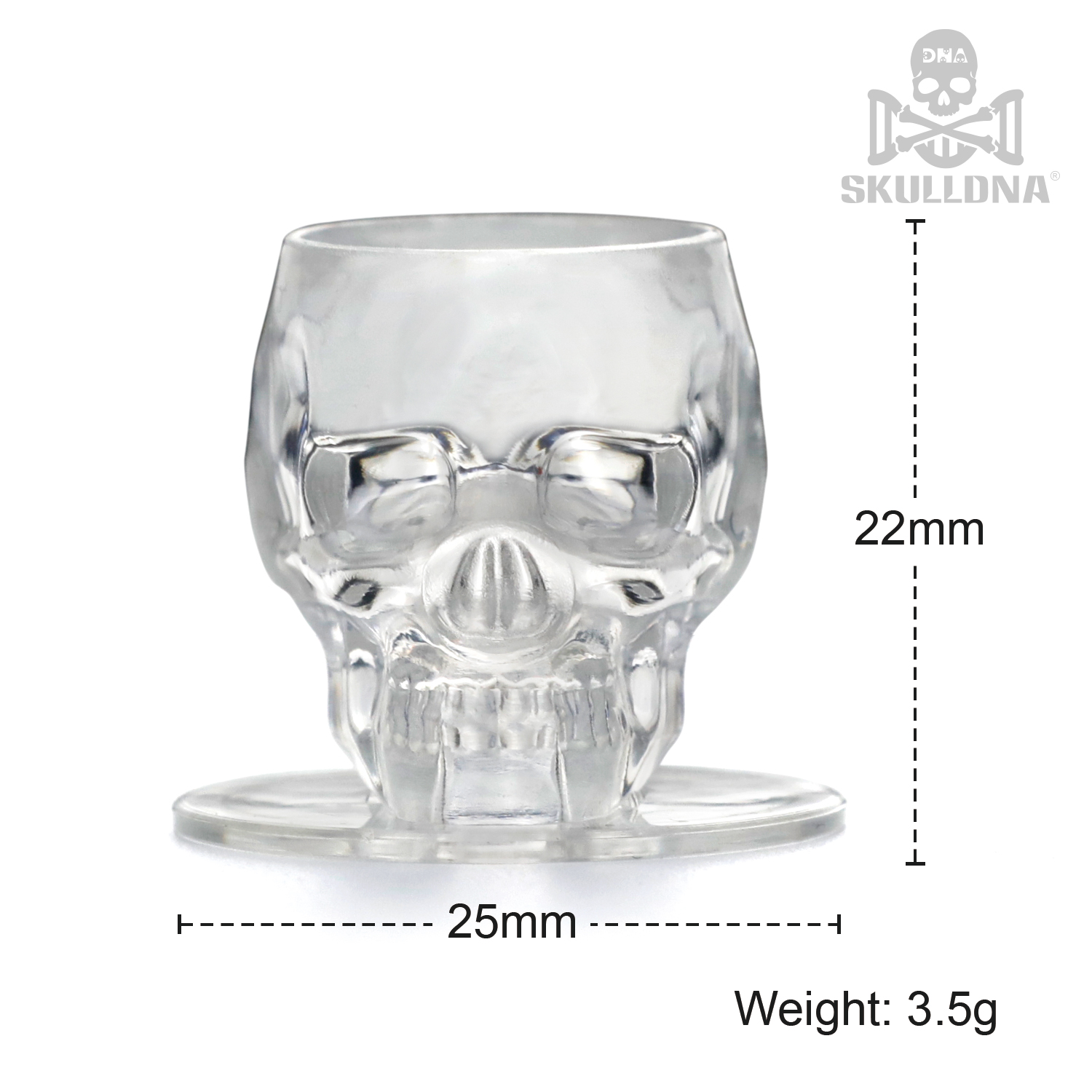 Crystal Ink Cups Skull 60 Stk