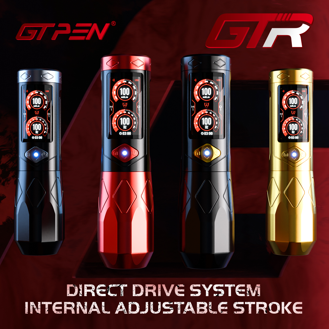 AVA GTR Wireless Pen With adjustable Stroke Schwarz