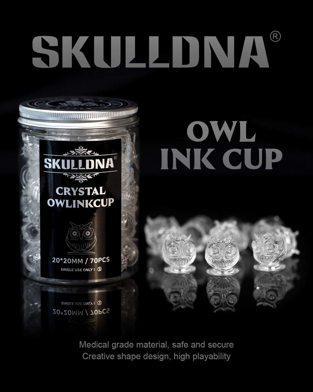 Crystal Ink Cups Owl 70 Stk