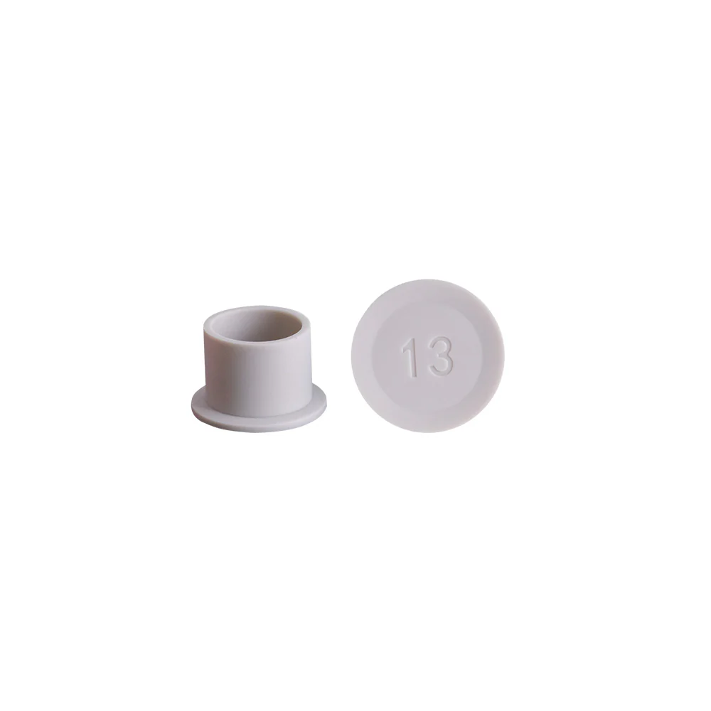 Elite - Silicone Ink Caps - 13 mm - gray - 150 pcs