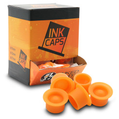 The Inked Army- Silicone Ink Caps- 150Stk.- Orange- Steril