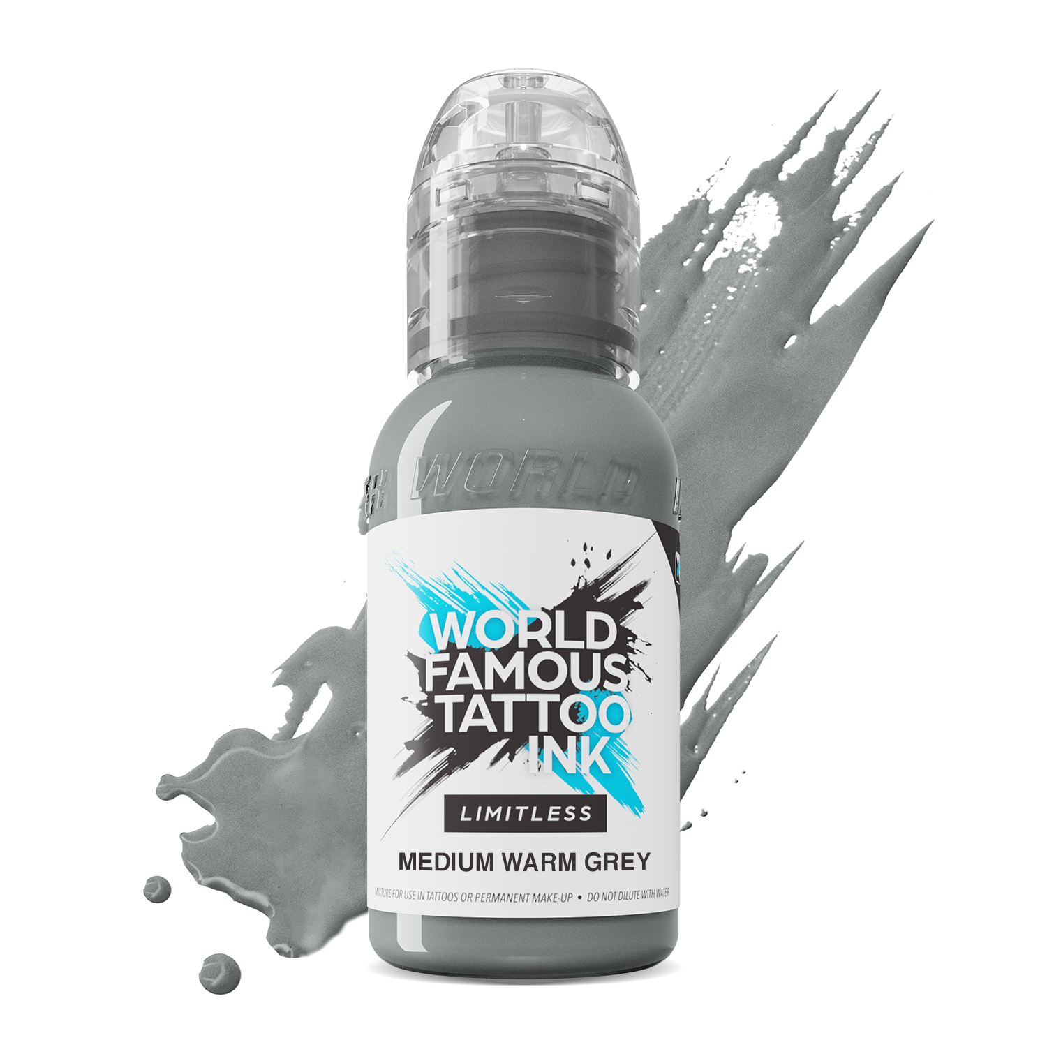World Famous - Limitless Tattoo Ink - Medium Warm Grey - 30 ml