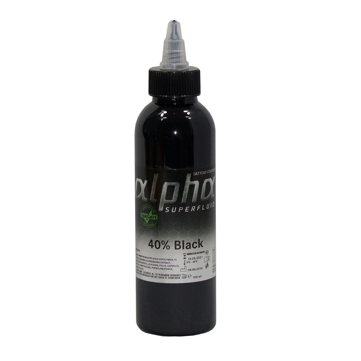 alpha - SUPERFLUID 40% Black - 150 ml