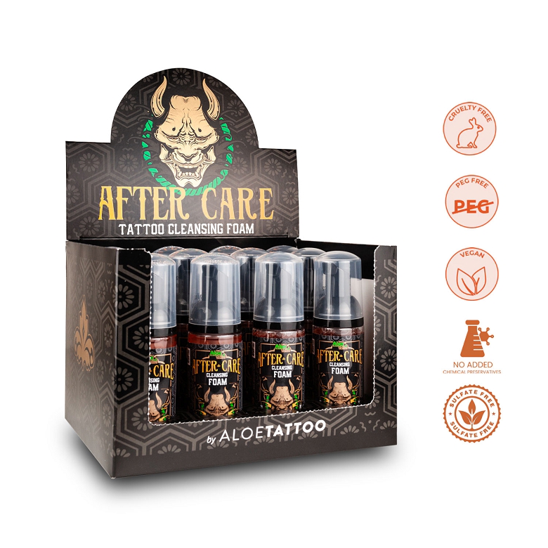 Aloe Tattoo - After Care Cleansing Foam - 12 x 60 ml