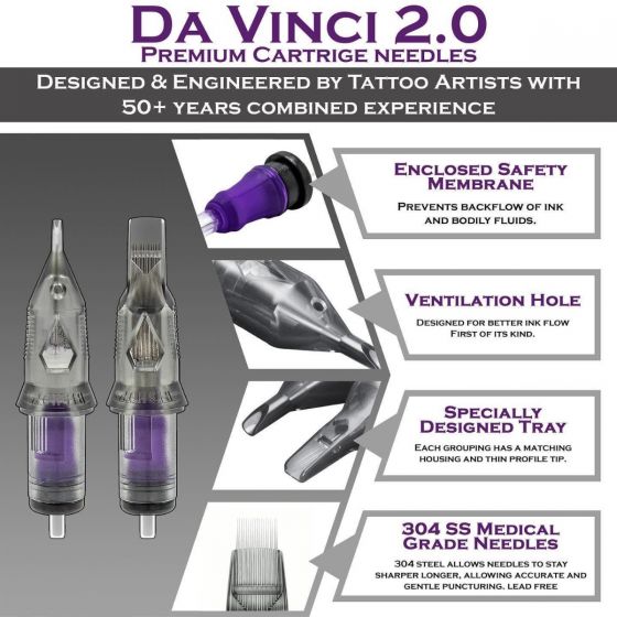 Bioshop Da Vinci V2 Cartridges Round liner  Bioshop Da Vinci V2 Cartridges Round Liner 20 Stk