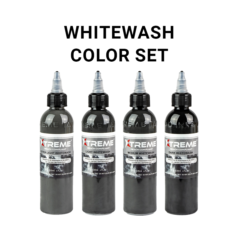 Xtreme Ink - Tattoo Farbe - White Wash Set - 4 x 120 ml