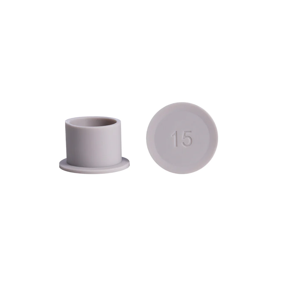 Elite - Silicone Ink Caps - 15 mm - gray - 90 pcs