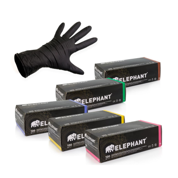Elephant Premium Handschuhe 100 Stück Schwarz  S
