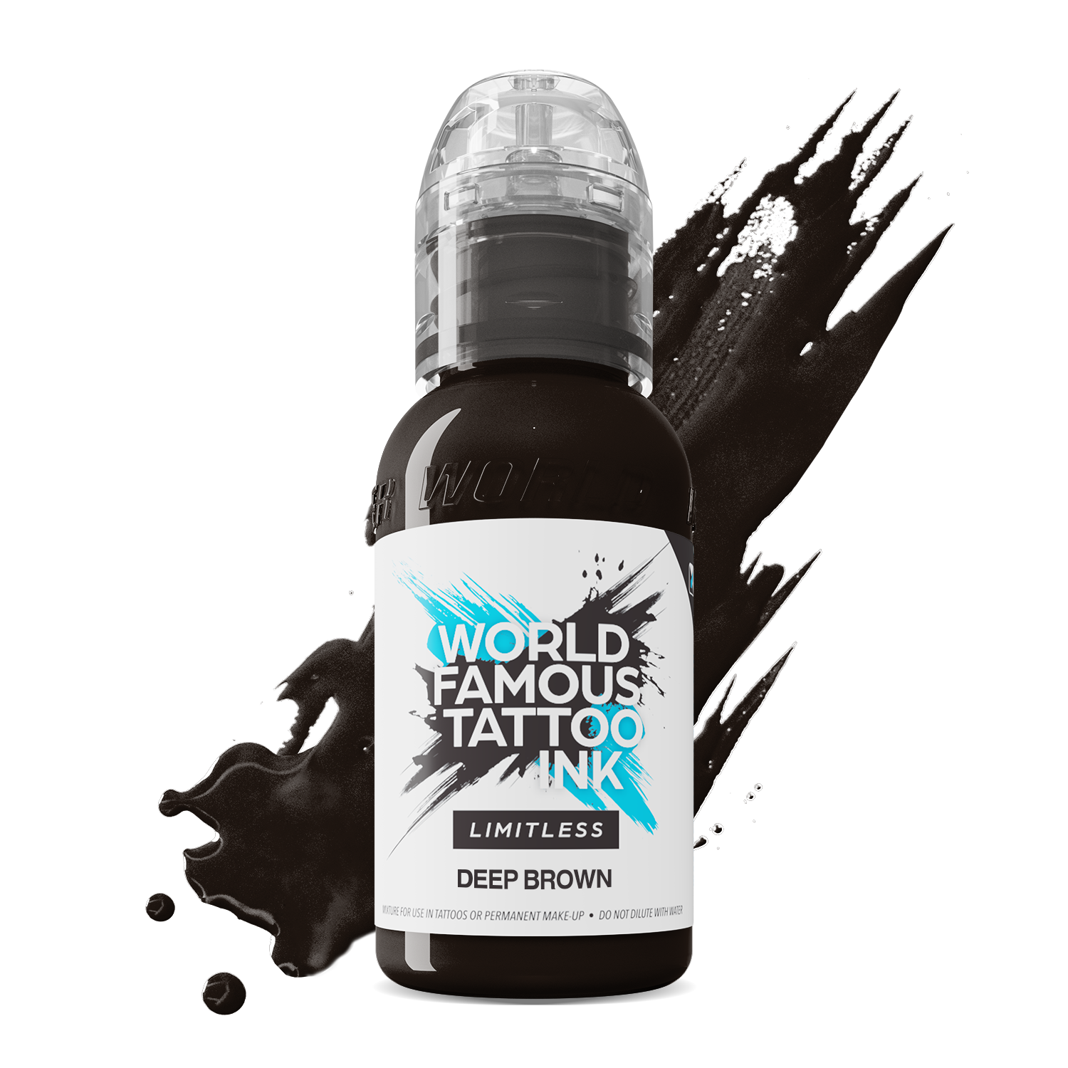 World Famous Limitless Tattoo Ink Deep Brown 30ml Flasche