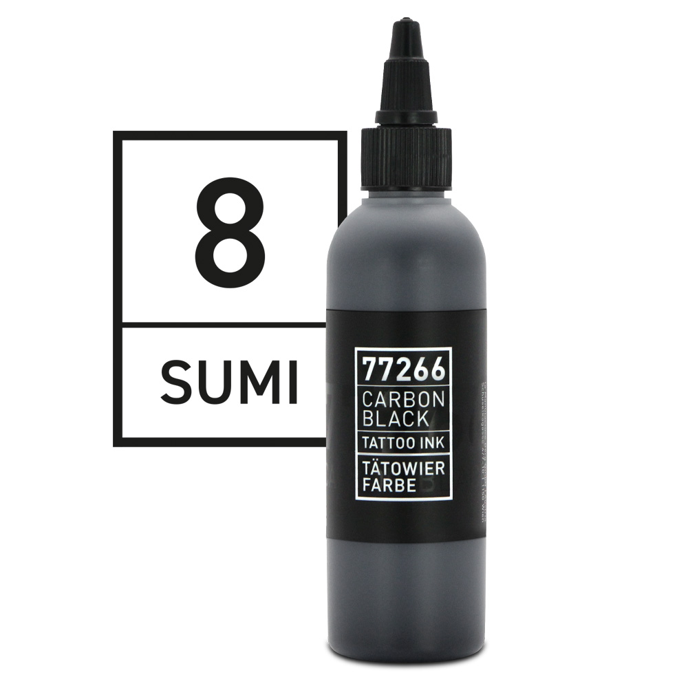 Carbon Black - Colore per tatuaggi - Sumi 08 - 100 ml