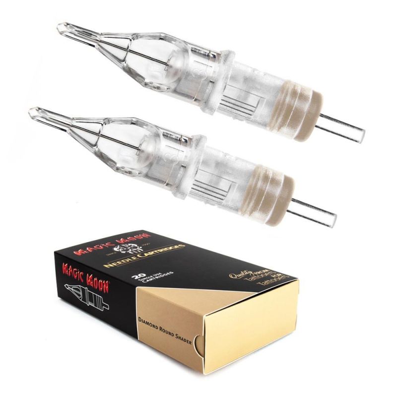 -20 PERCENT - Magic Moon - Standard - DRSLT - Diamond, Round Shader, Long Taper - 20 pcs - 13/0.30 mm Magic Moon - Standard Cartridges - Diamond, Round Shader, Long Taper - 20 pcs - 18/0.35 mm