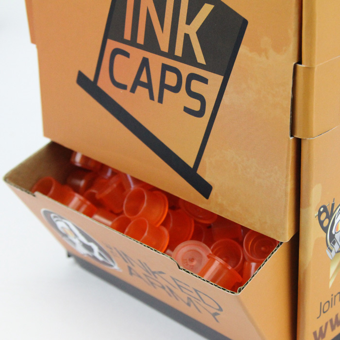 The Inked Army - Ink Caps - Silicone, sterile - Orange - 150 pcs