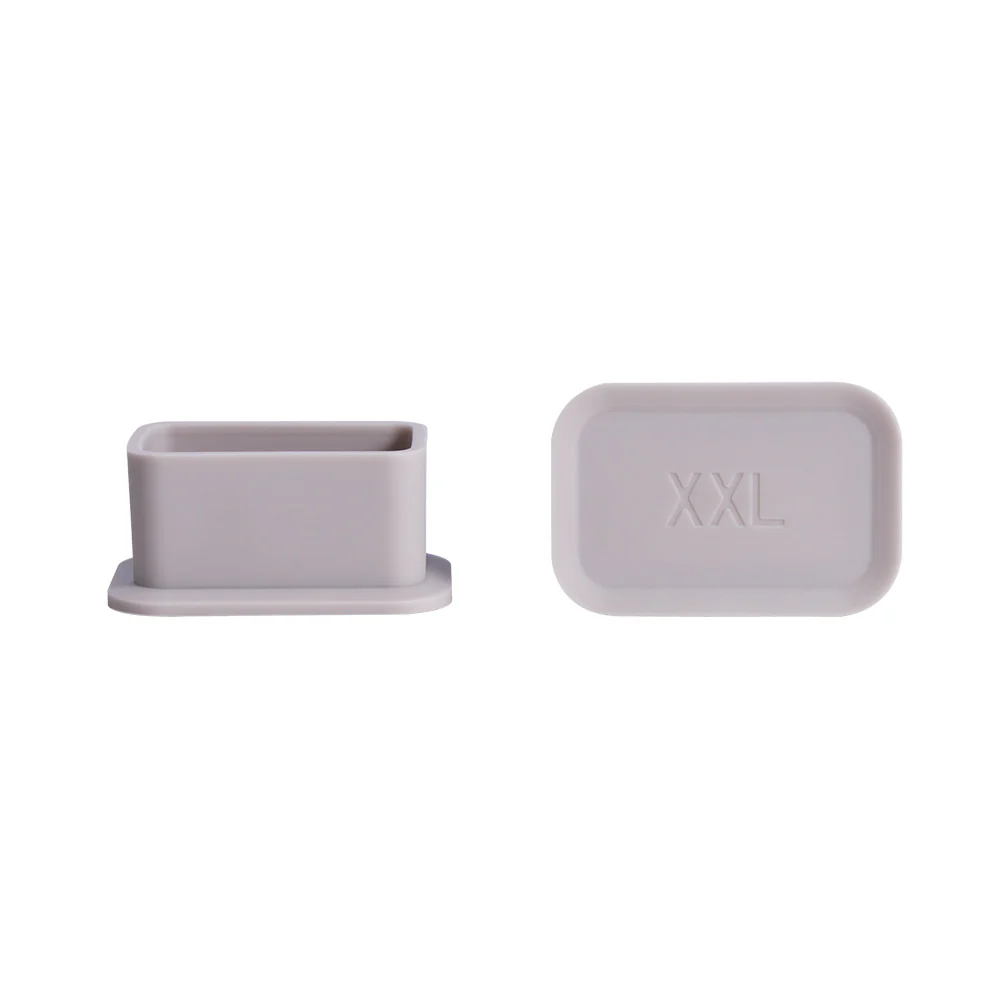 Elite - Silicone Ink Caps - XXL rectangular - gray - 50 pcs