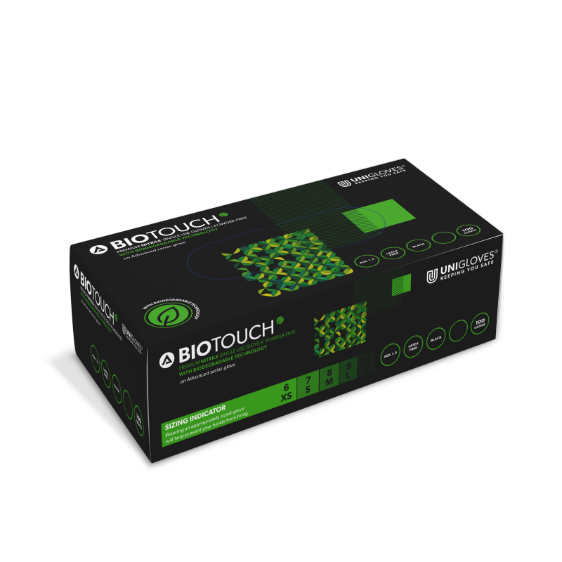 -70 PROZENT - Unigloves - Bio Touch Nitril Handschuhe - XL - 100 Stück