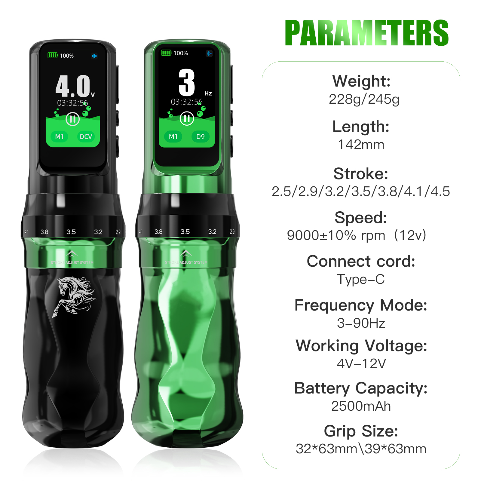 Dragonhawk Fold Pro Year of the Horse Edition - Wireless Tattoo Machine