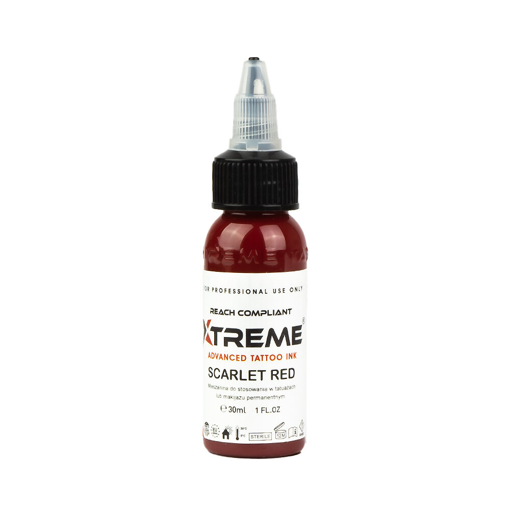 Xtreme Ink - Tattoo Ink - Scarlet Red - 30 ml