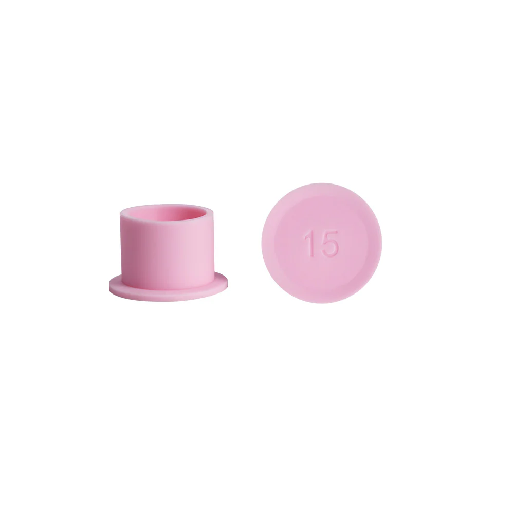 Elite - Silicone Ink Caps - 15 mm - pink - 90 pcs