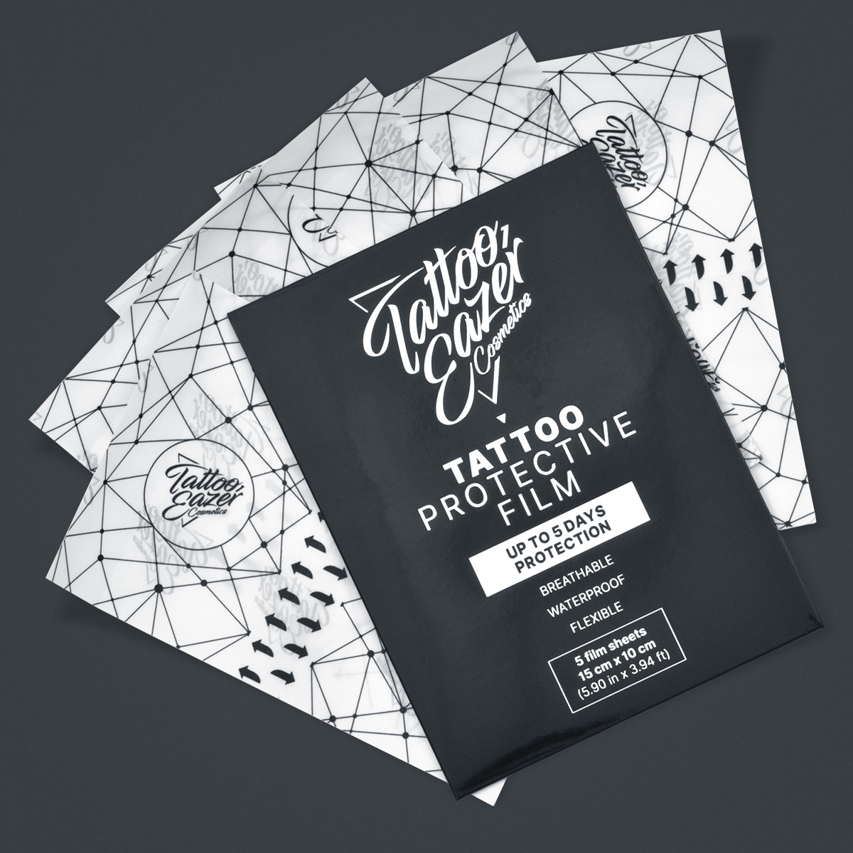 Tattoo Eazer - Tattoo Protective Film Sheets - 15 cm x 10 cm - 5 Blätter