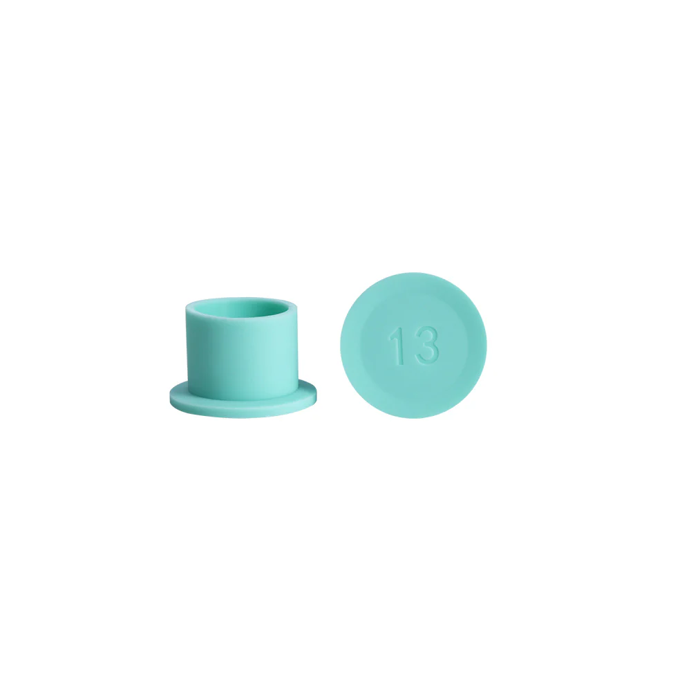 Elite - Silicone Ink Caps - 13 mm - green - 150 pcs