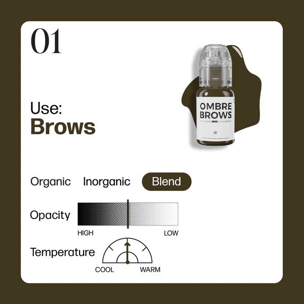 Perma Blend Luxe - Permanten Make Up Farbe - Ombre Brows 01 - Paulina Osinkowska - 15 ml