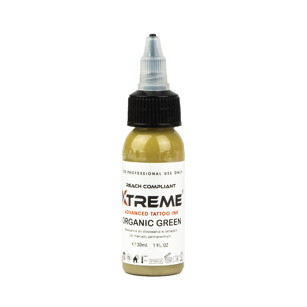 Tattoofarbe Xtreme Ink organic green 30ml Flasche