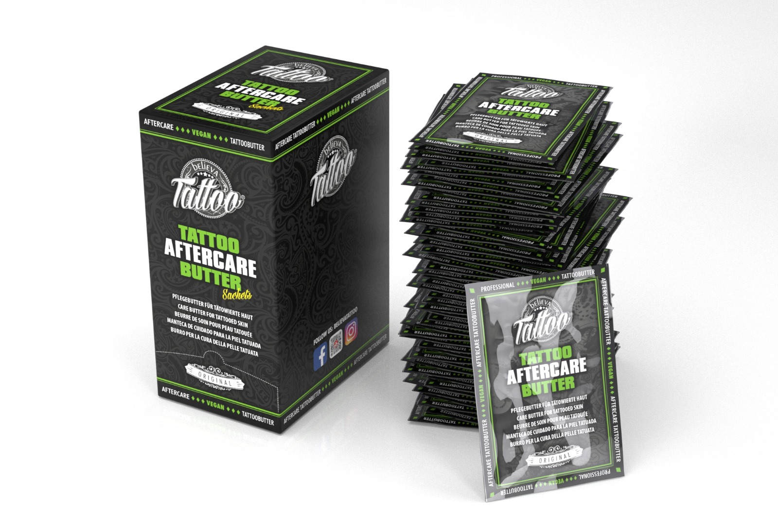 Believa - Tattoo-Butter - Display -  Sachets - 50 x 5 ml