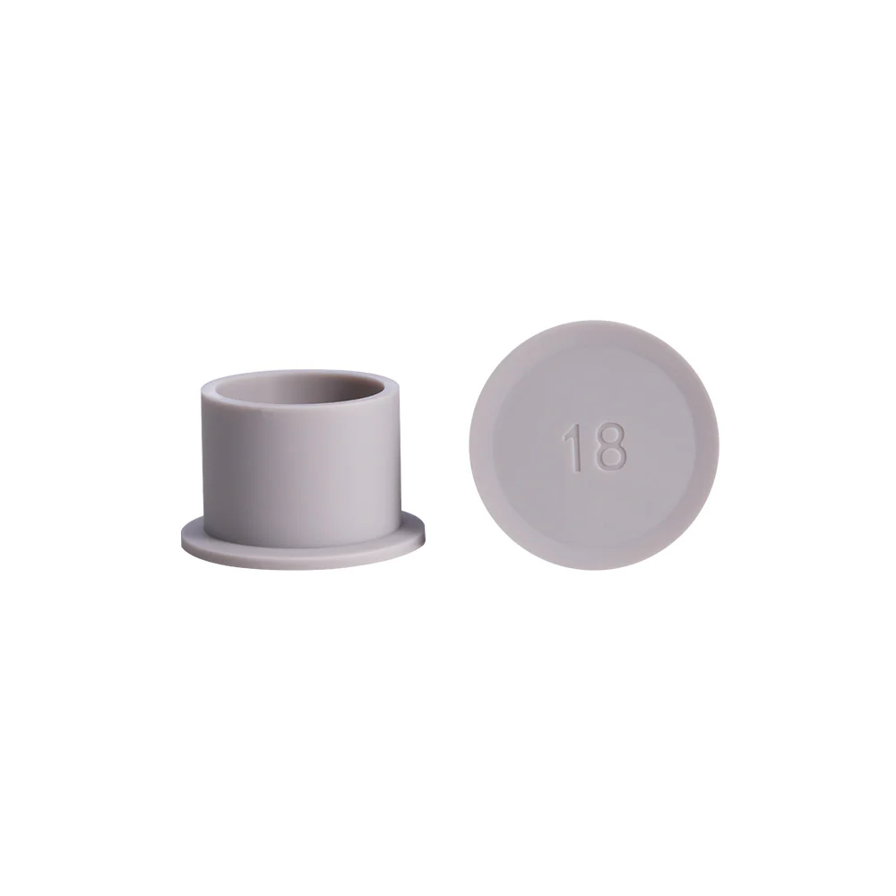 Elite - Silicone Ink Caps - 18 mm - gray - 60 pcs