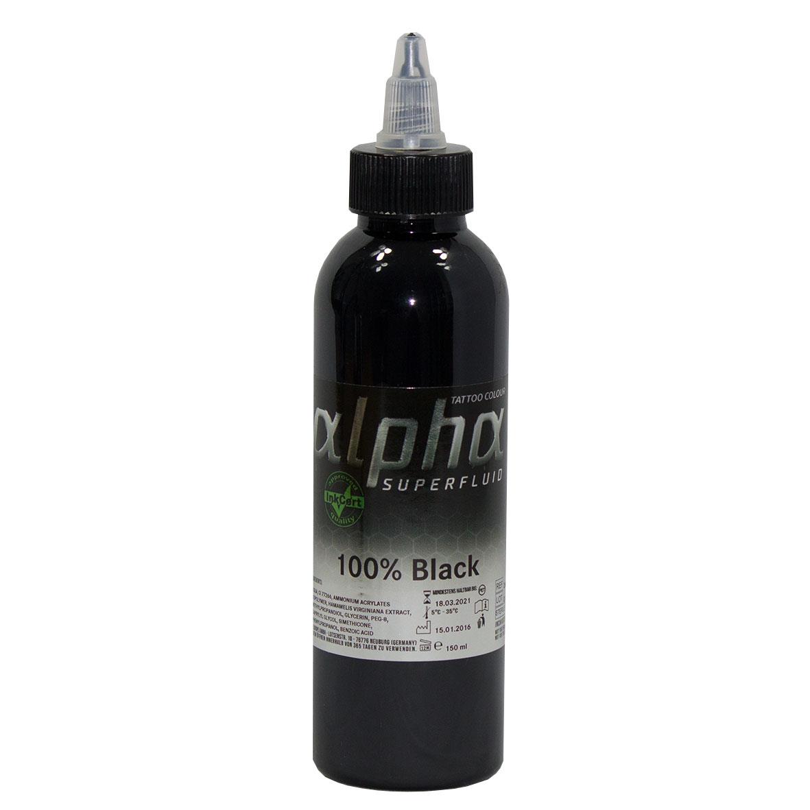 alpha - SUPERFLUID 100% Black - 150 ml