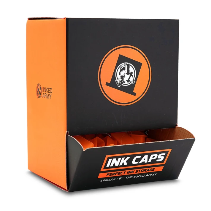 The Inked Army - XXL color caps - Wide foot rim - Orange - 12 x 22 mm - 80 pieces