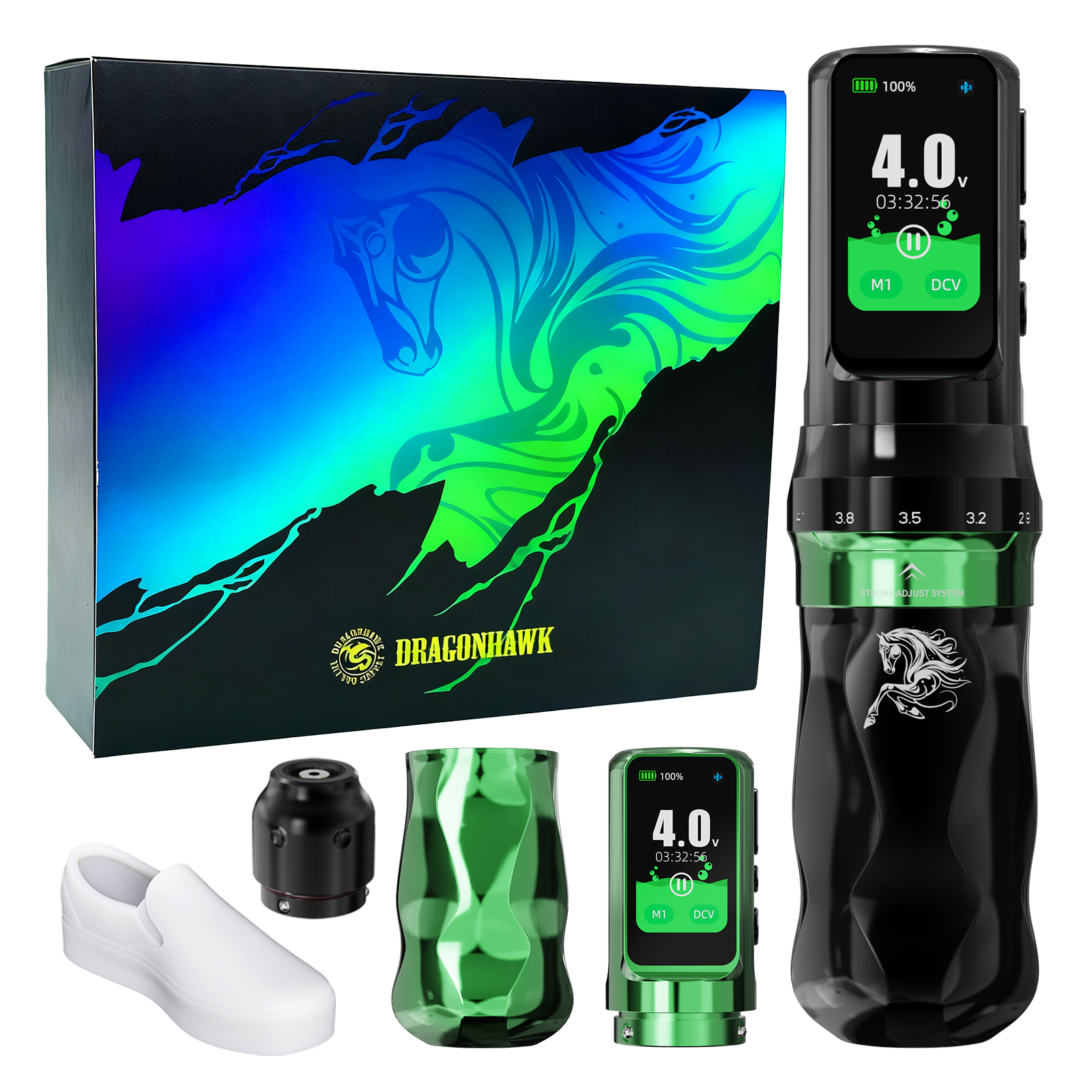 Dragonhawk Fold Pro Year of the Horse Edition - Wireless Tattoo Machine