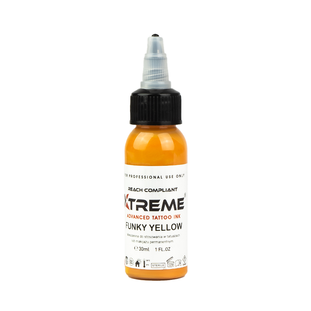 Tattoofarbe Xtreme Ink funky yellow 30ml Flasche