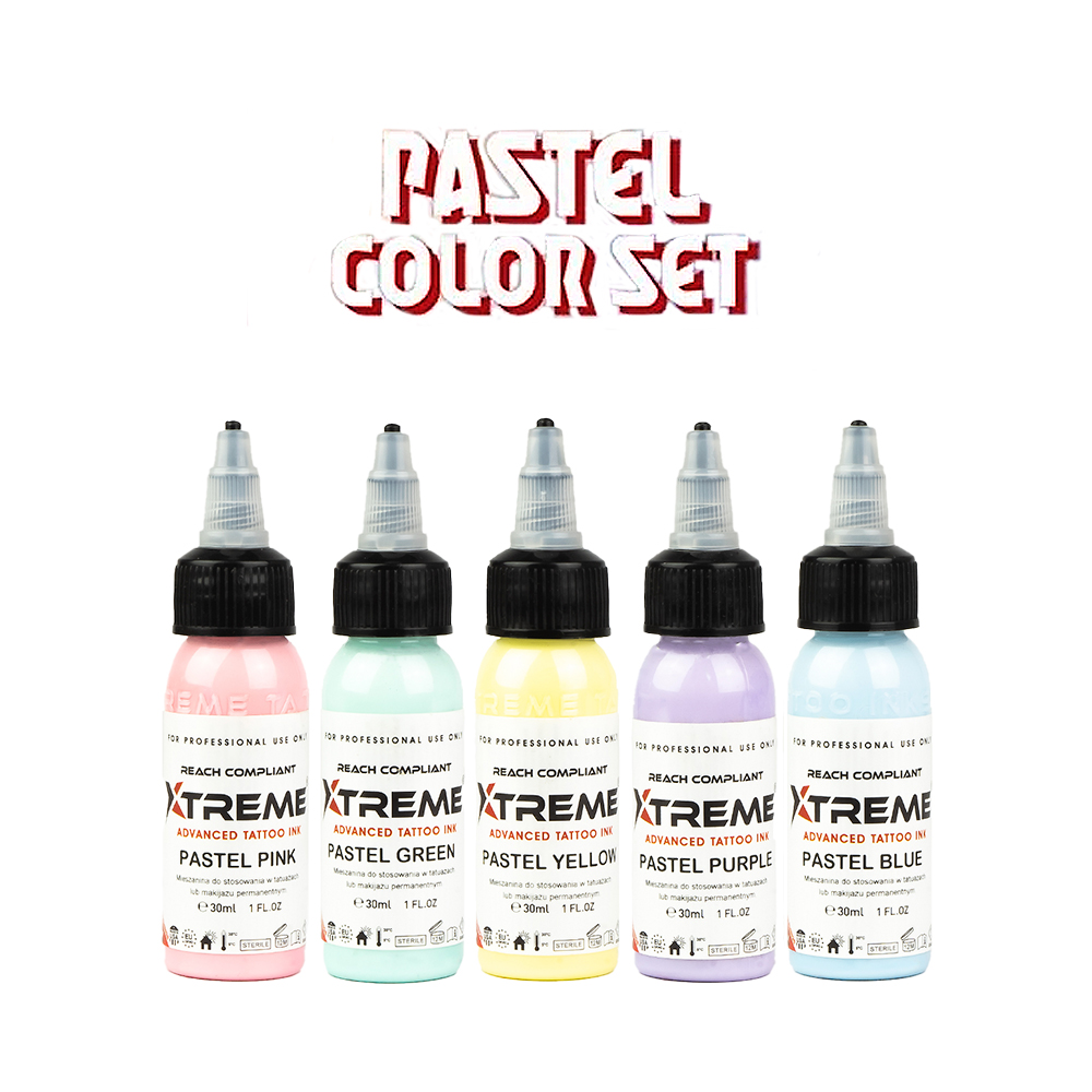 Xtreme Ink - Tattoo Farbe - Pastel Set - 5 x 30 ml