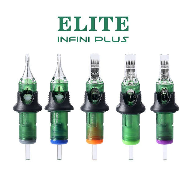 Elite Infini Plus Cartridges Round Liner 3/0.25mm Bugpin 20 Stk