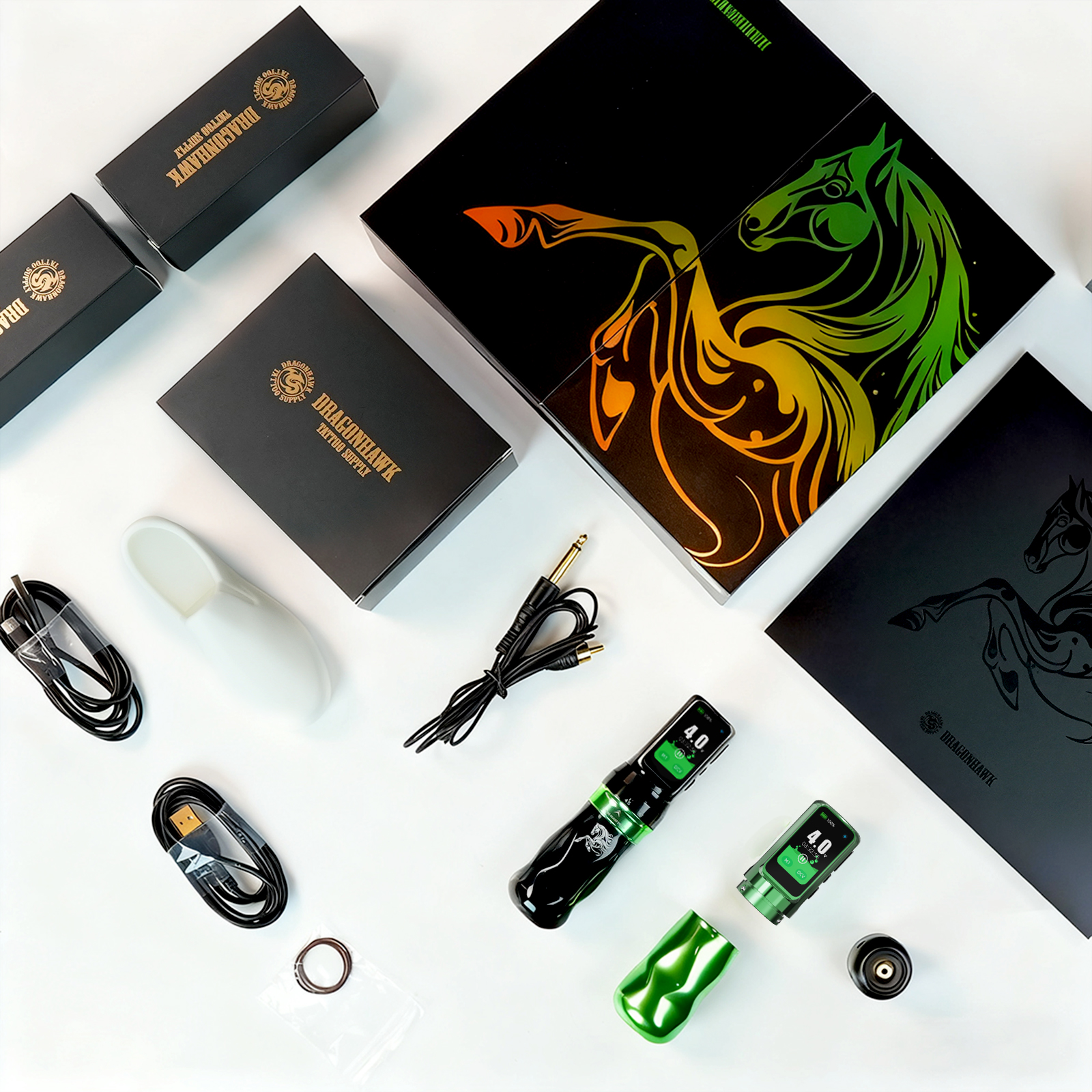Dragonhawk Fold Pro Year of the Horse Edition - Wireless Tattoo Machine