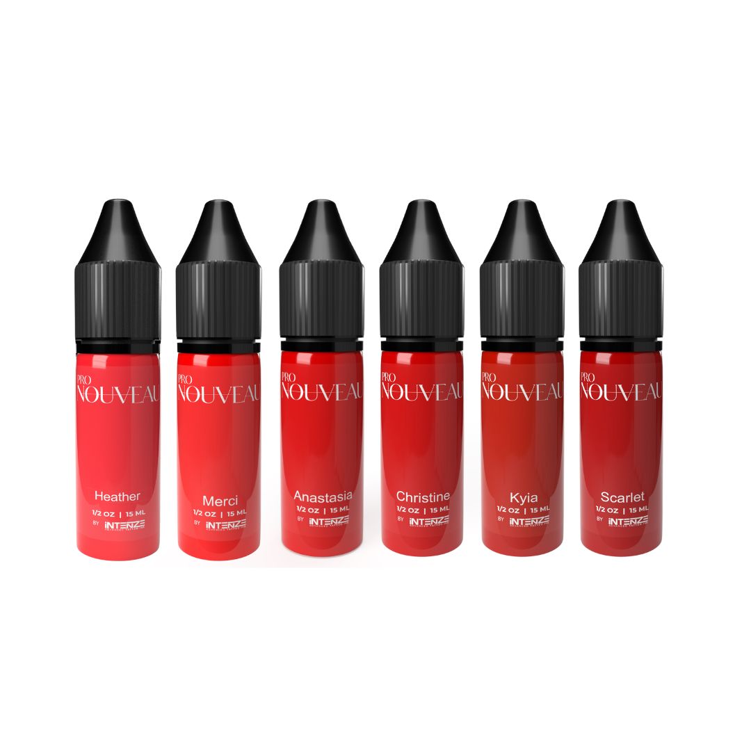 Intenze - Pro Nouveau - Permanent Make Up Color - Lips Collection - 6 x 15 ml -10 PROZENT - Intenze - Pro Nouveau - PMU - Lips Collection - 6 x 15 ml