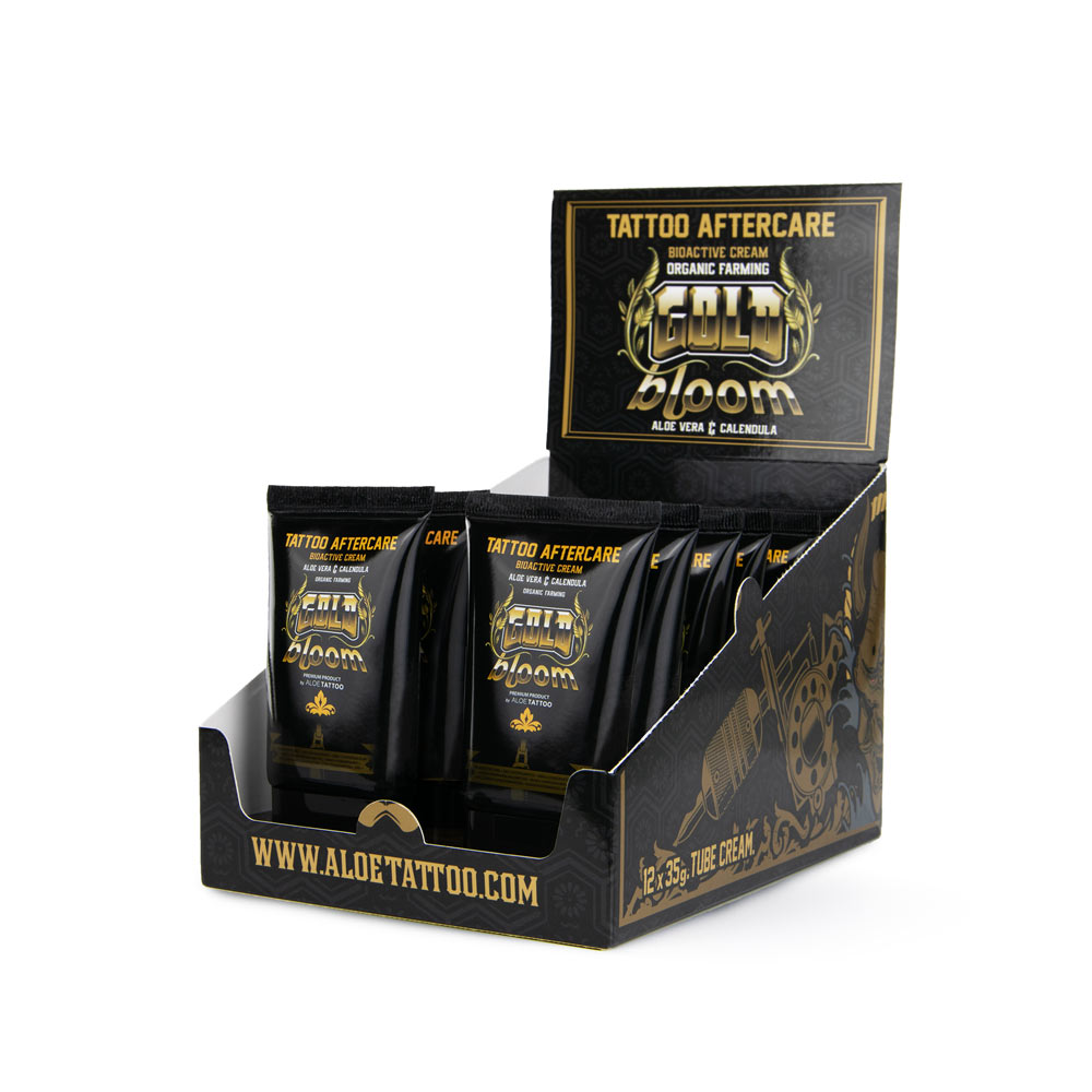 Aloe Tattoo - Gold Bloom Aftercare Display - 12 x 35 g