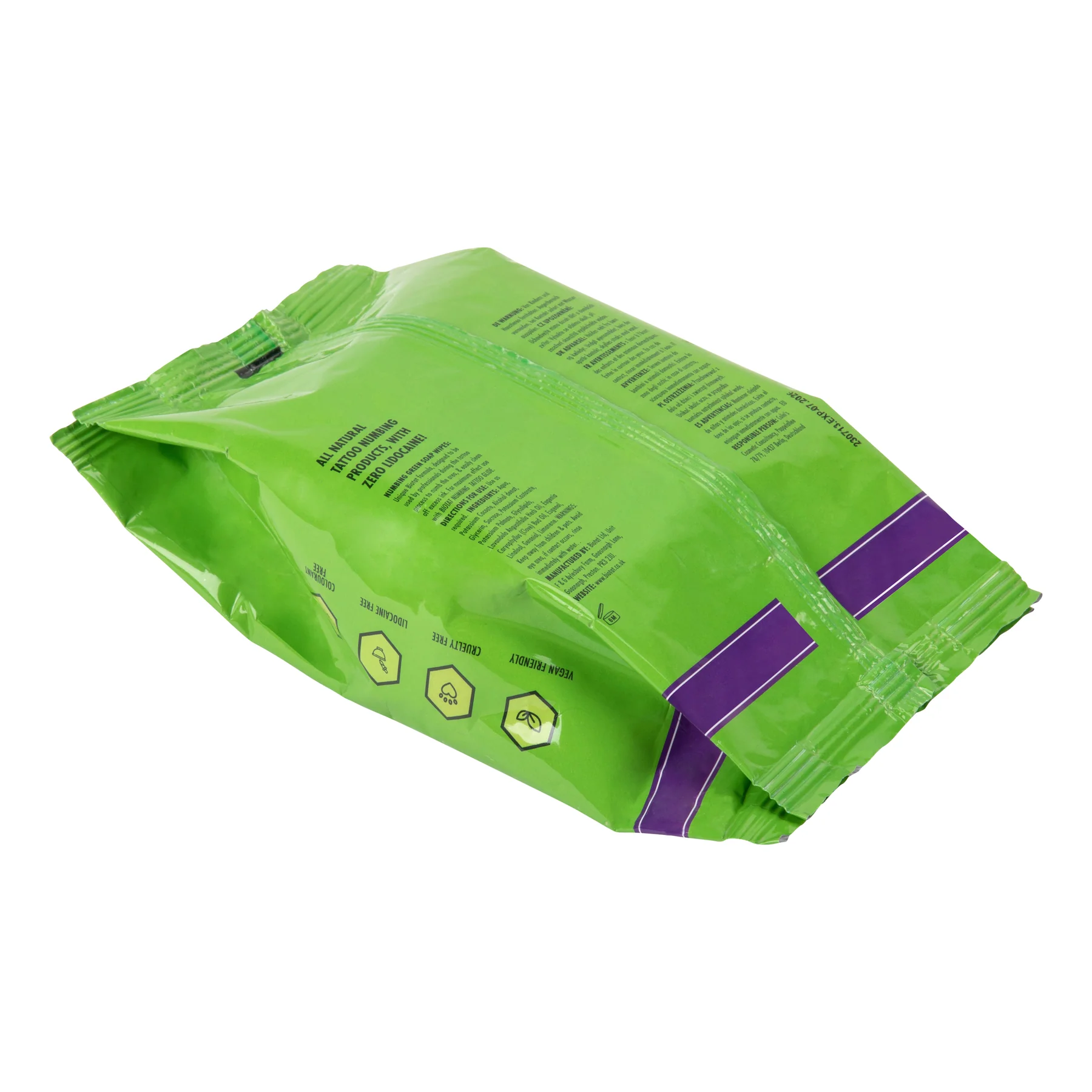 Biotat numbing Tattoo Green Soap Wipes 40 Stk Biotat Numbing Tattoo Green Soap Wipes 40 Stk