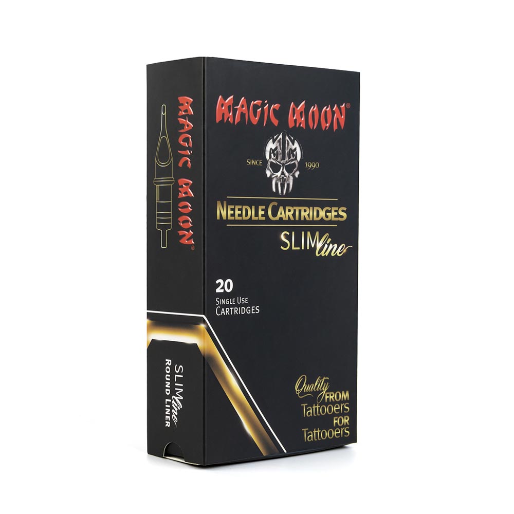 Magic Moon - Slim Line Cartridges - Round Liner, Long Taper - 20 pcs - 3/0.25 mm